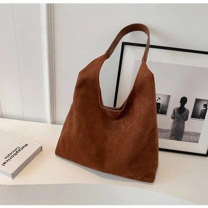 Vegan Suede Shoulder Bag - Girls Just Wanna Shop