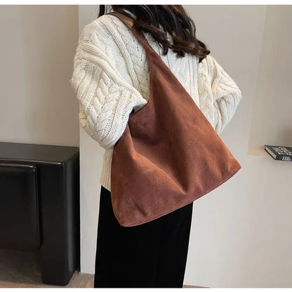 Vegan Suede Shoulder Bag - Girls Just Wanna Shop