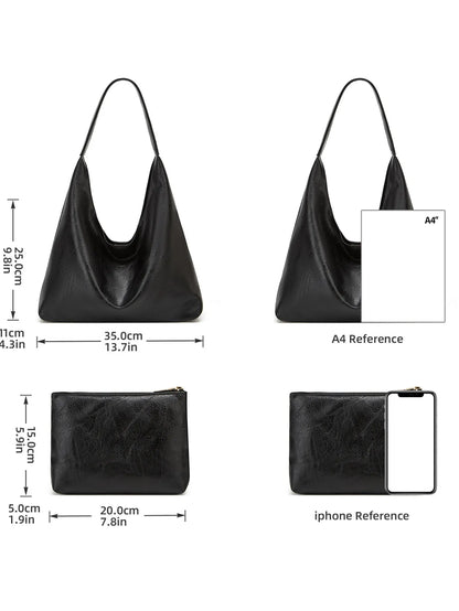 Vegan Leather Tote Bag - Girls Just Wanna Shop