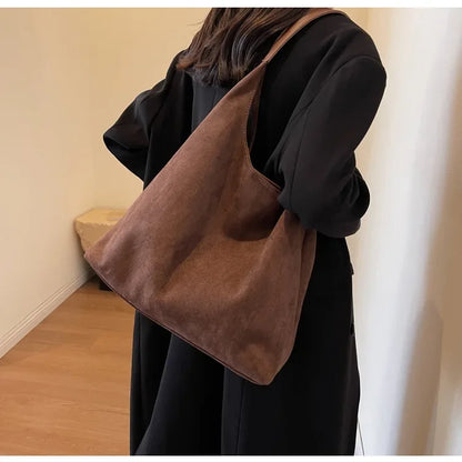 Vegan Suede Shoulder Bag - Girls Just Wanna Shop